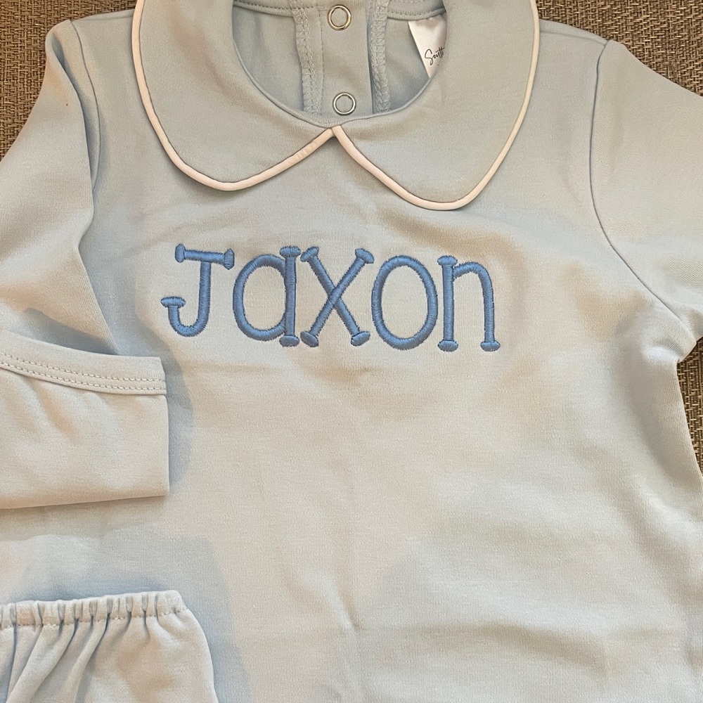 Southern Proper Baby Outfit in Light Blue